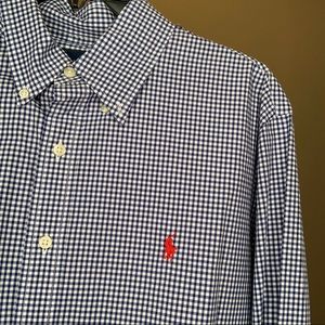 Ralph Lauren Men’s Blue Plaid Dress Shirt